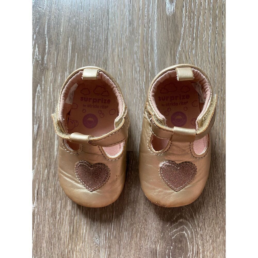 Stride Rite Tan Heart Sneakers for Kids